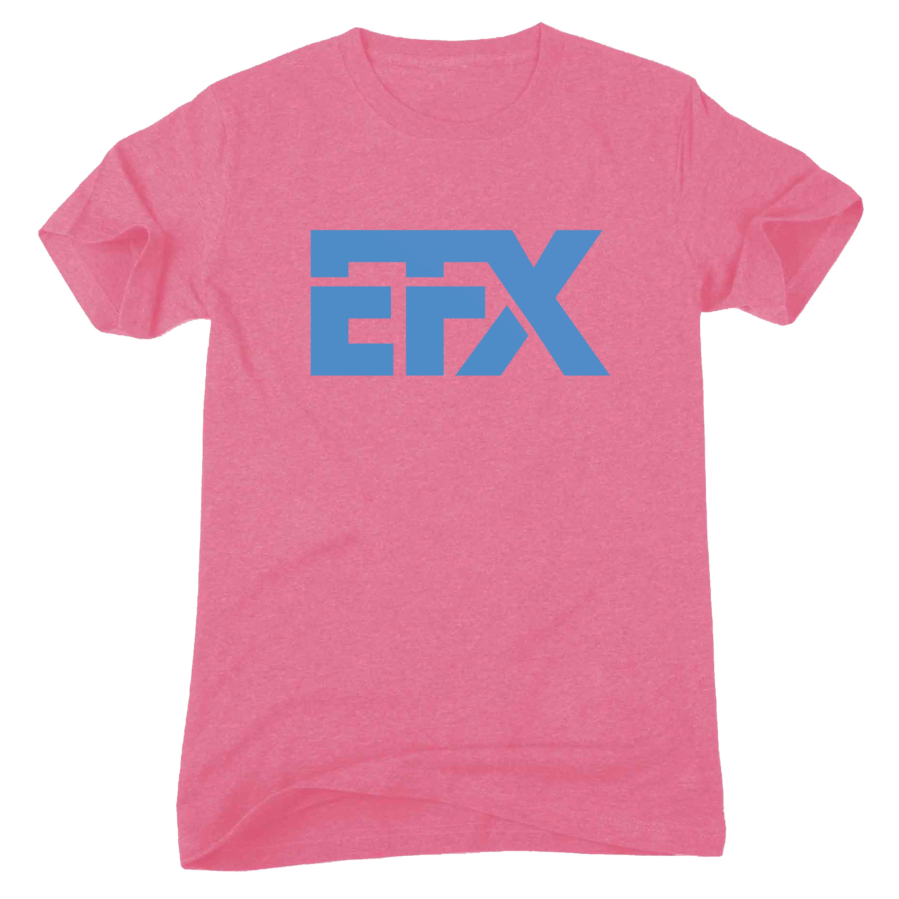 Logo-Short-Blue on Pink T-Shirt