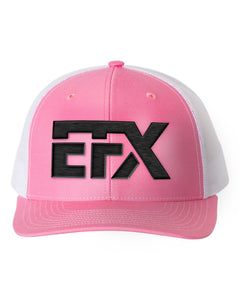 Logo-Short-Black on White & Pink Hat