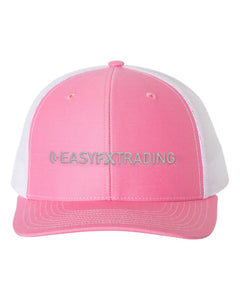 Logo-Long-Gray on White & Pink Hat