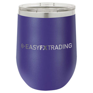 Logo-Long-Stainless on Purple Stemless Wine Cup