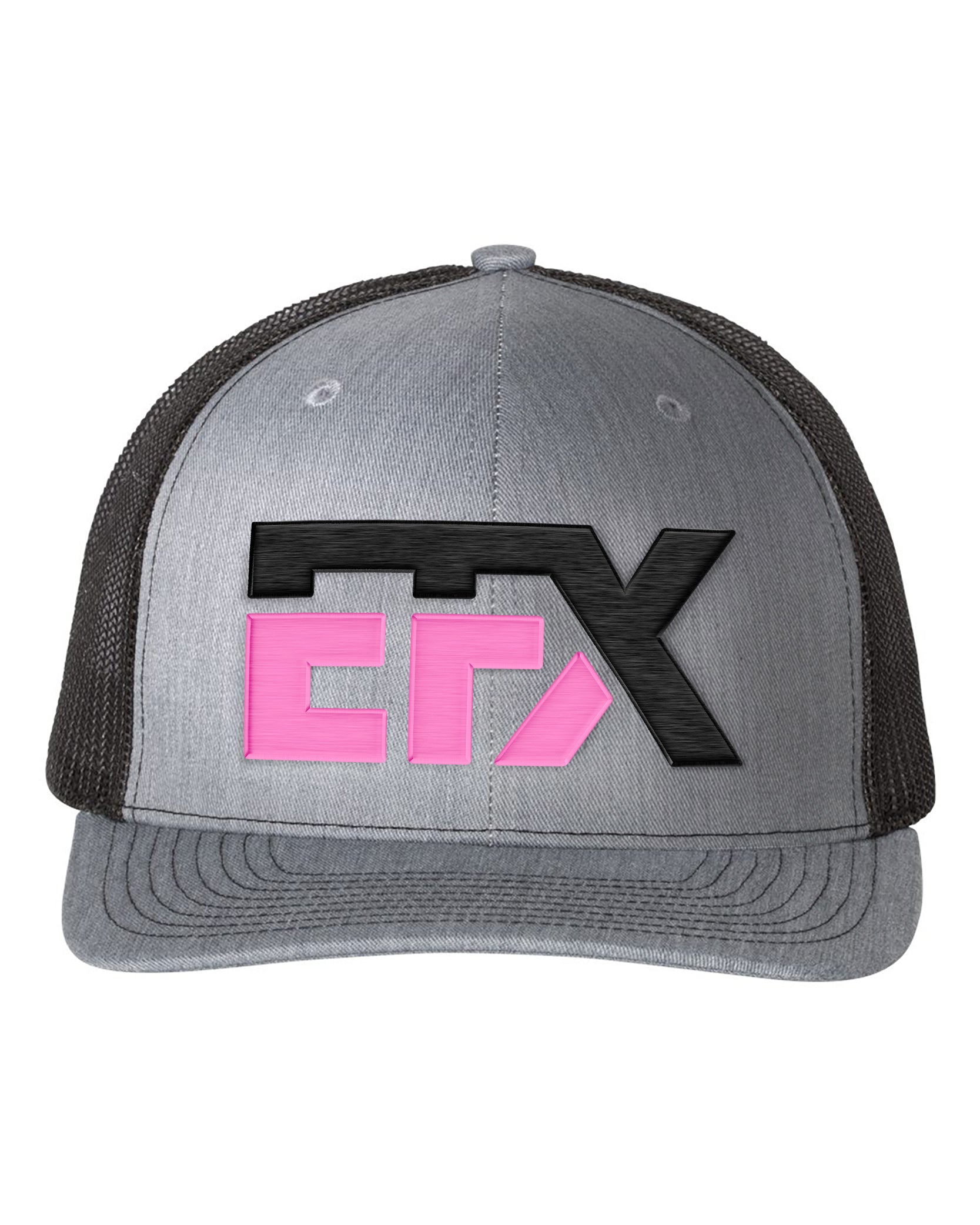 Logo-Short-Black & Pink on Black & Gray Hat