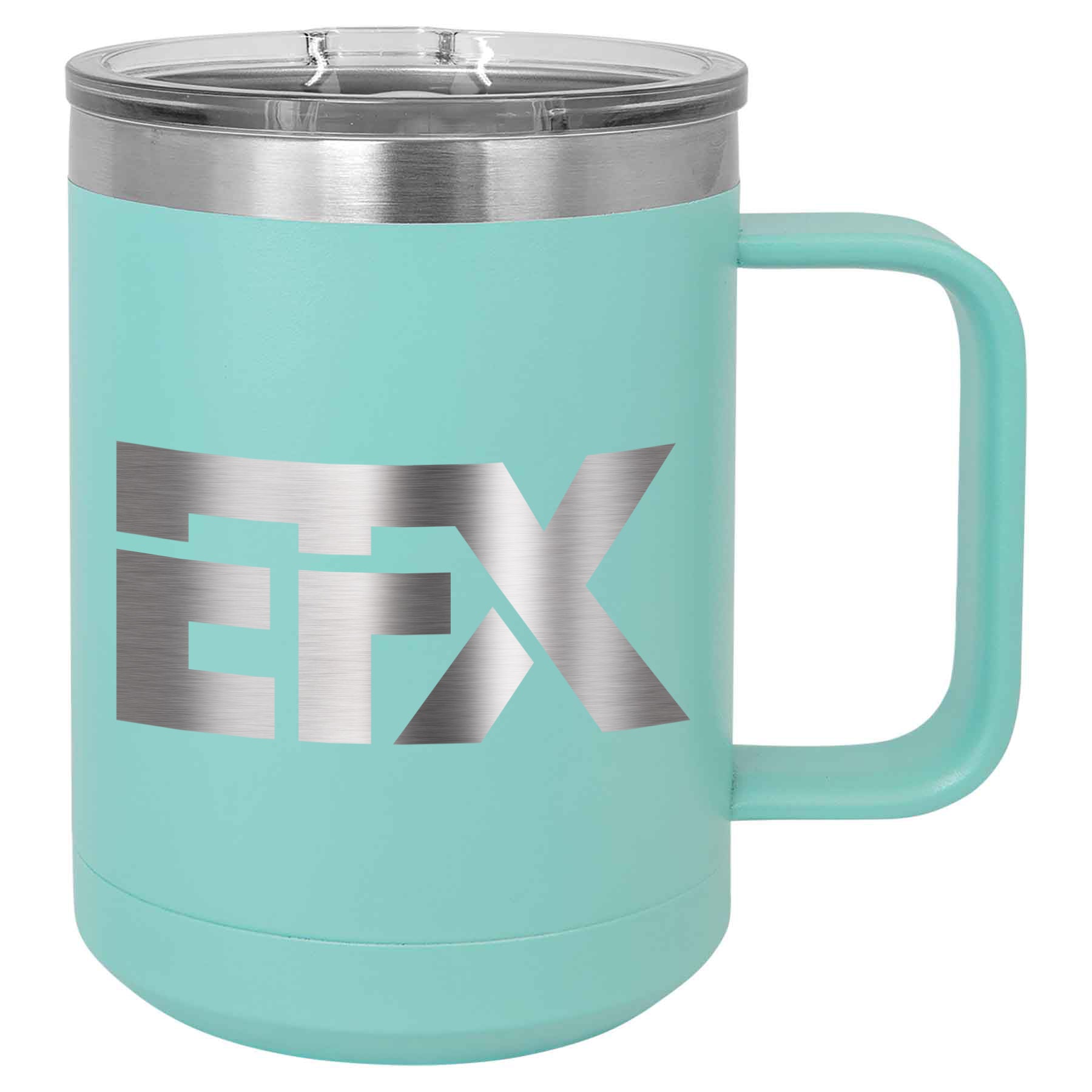 Logo-Short-Stainless on Teal Coffee Mug Tumbler