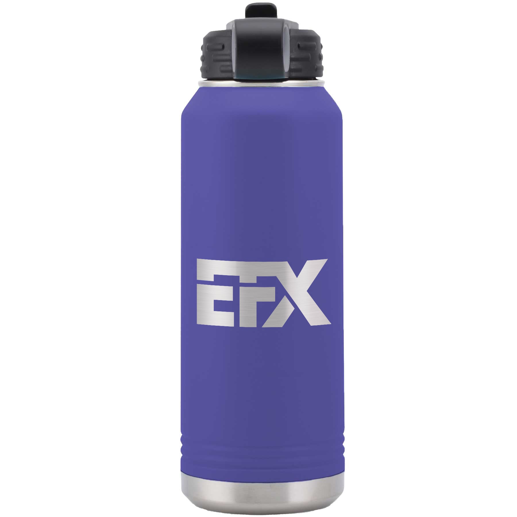 Logo-Short-Stainless on Purple Water Bottle