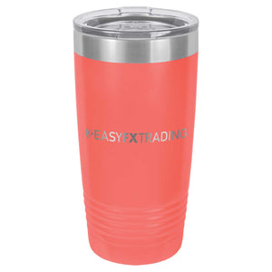 Logo-Long-Stainless on Coral Tumbler