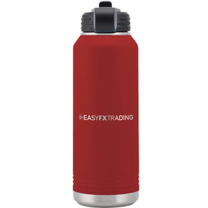 Logo-Long-Stainless on Maroon Water Bottle