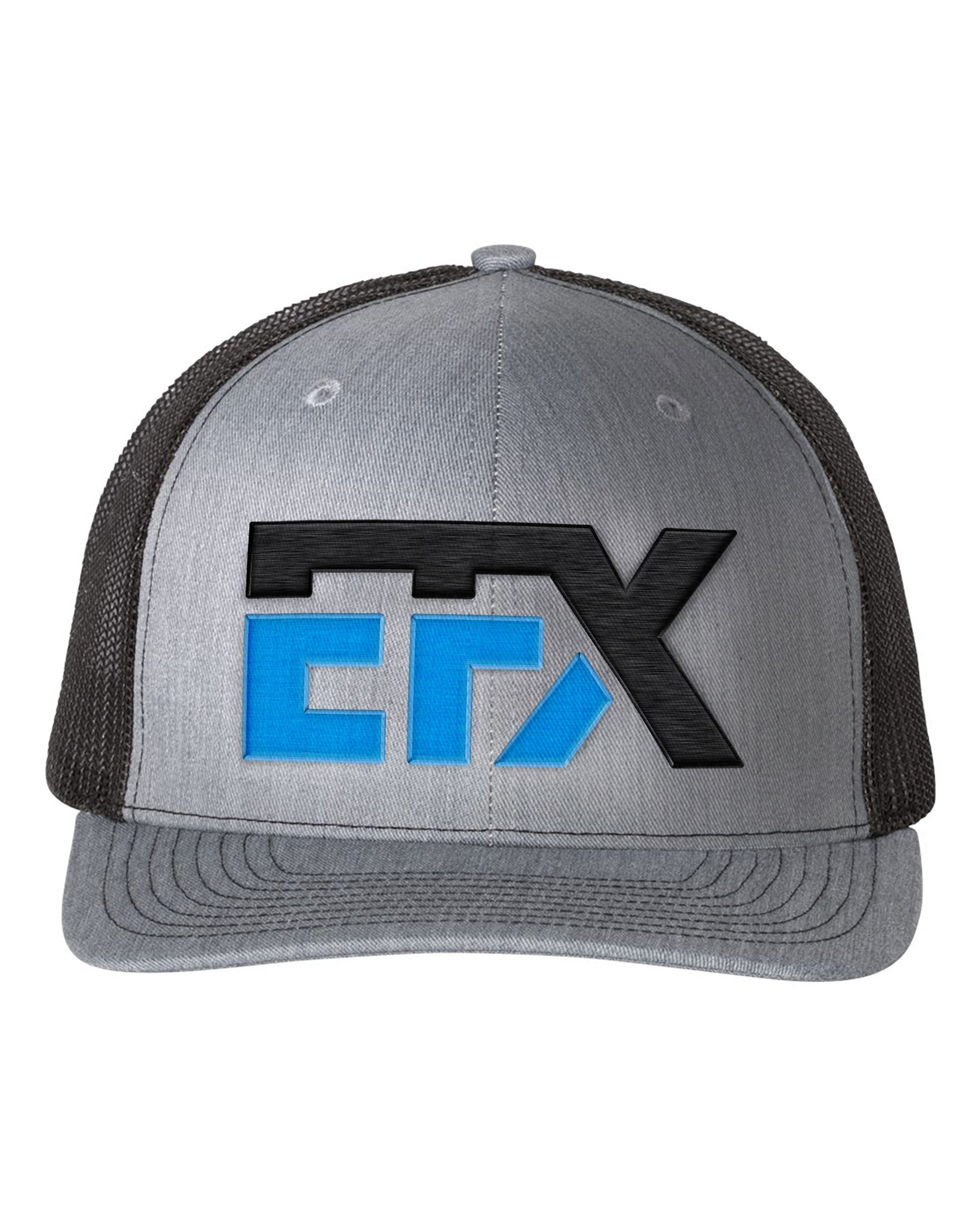 Logo-Short-Black & Blue on Black & Gray Hat