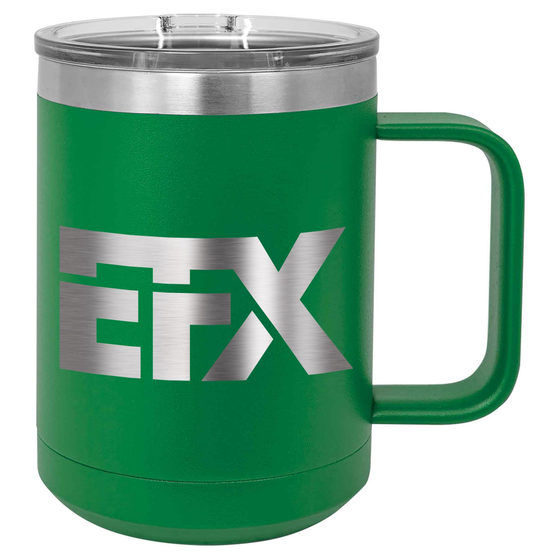 Logo-Short-Stainless on Green Coffee Mug Tumbler