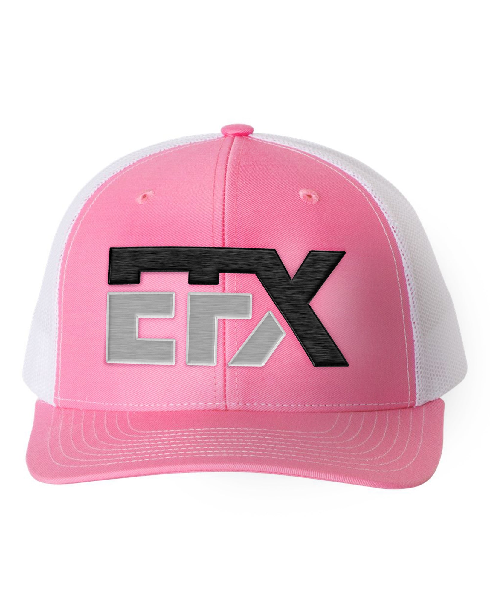 Logo-Short-Black & Gray on White & Pink Hat