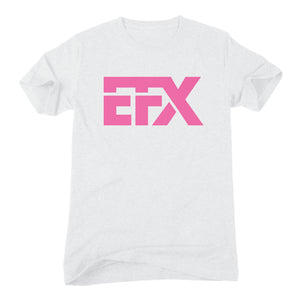 Logo-Short-Pink on White T-Shirt