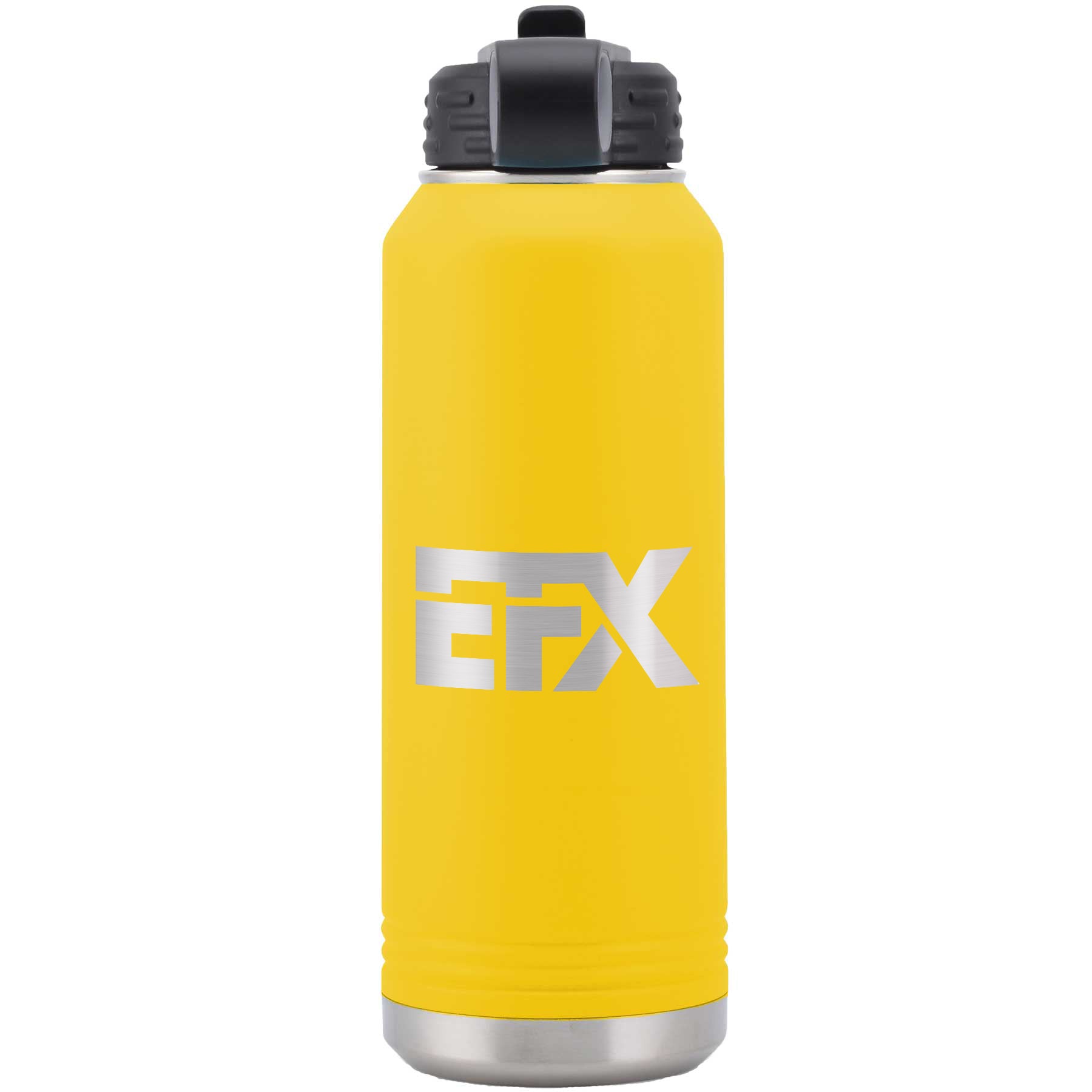 Logo-Short-Stainless on Yellow Water Bottle