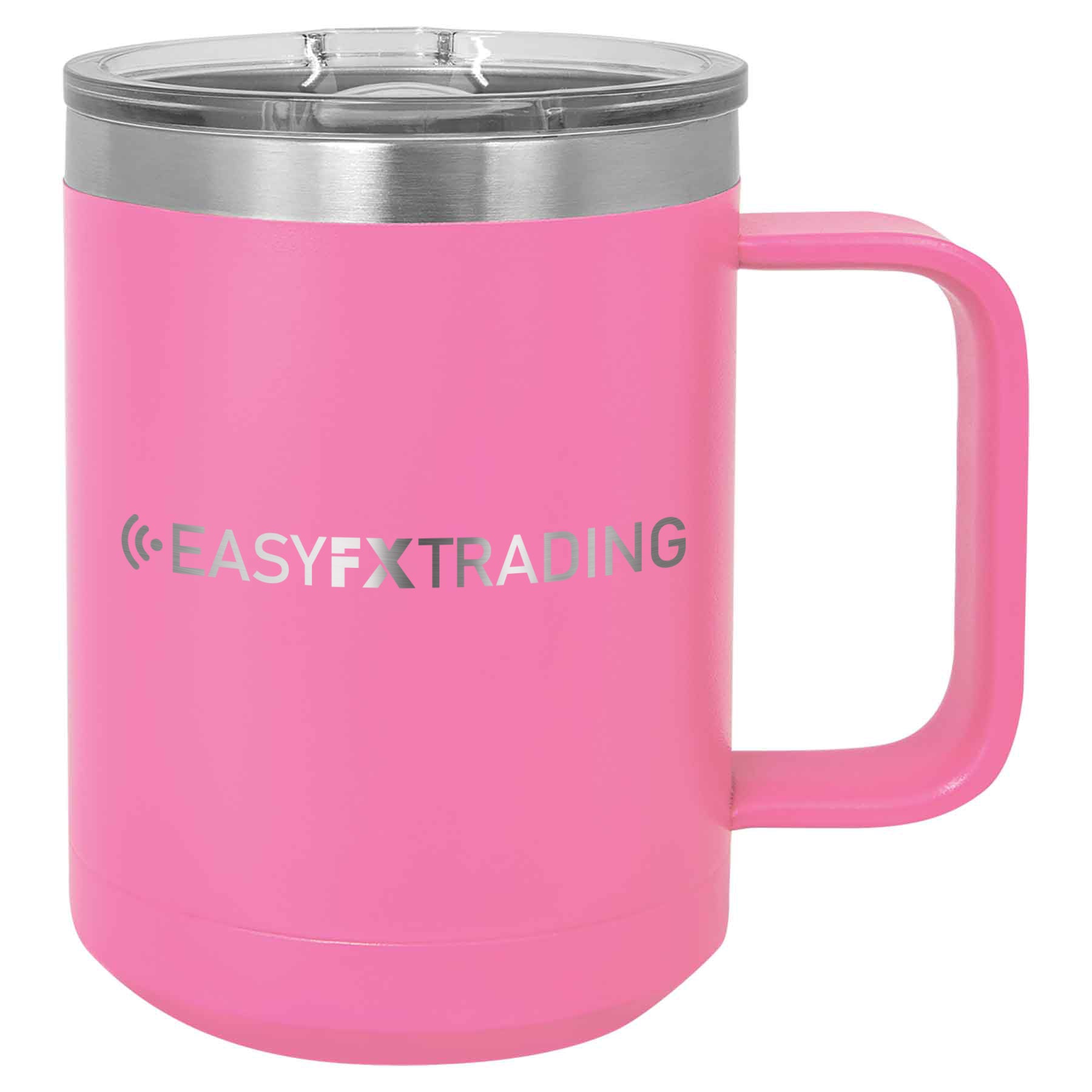 Logo-Long-Stainless on Pink Coffee Mug Tumbler